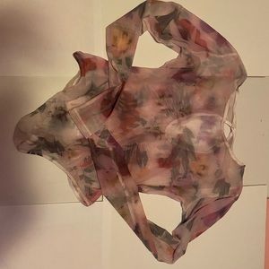 Flower sheer bodysuit